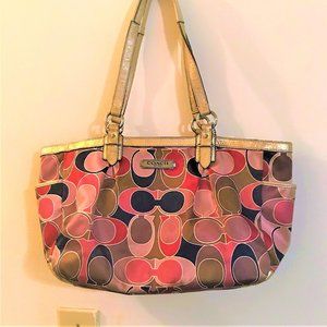 Coach Logo Pastel Large Purse